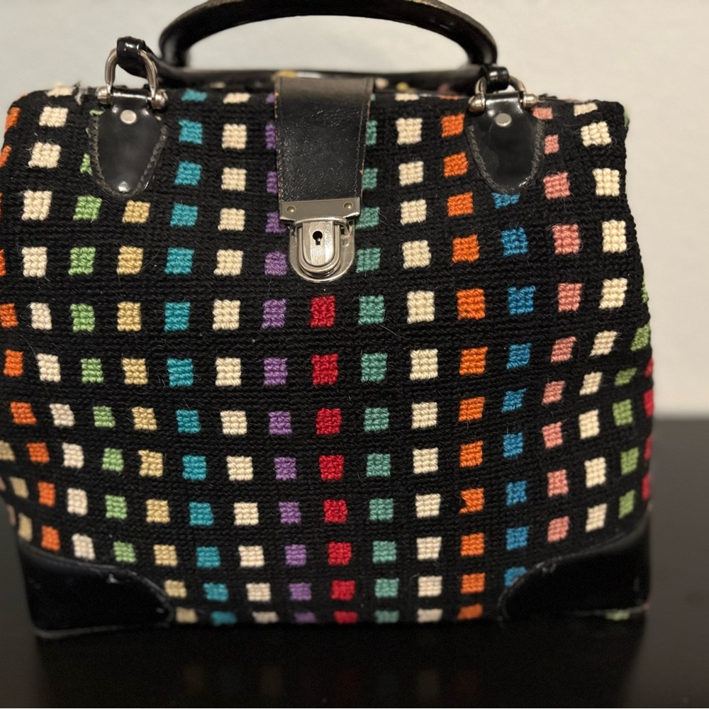 Vintage Needlework Carpet Bag